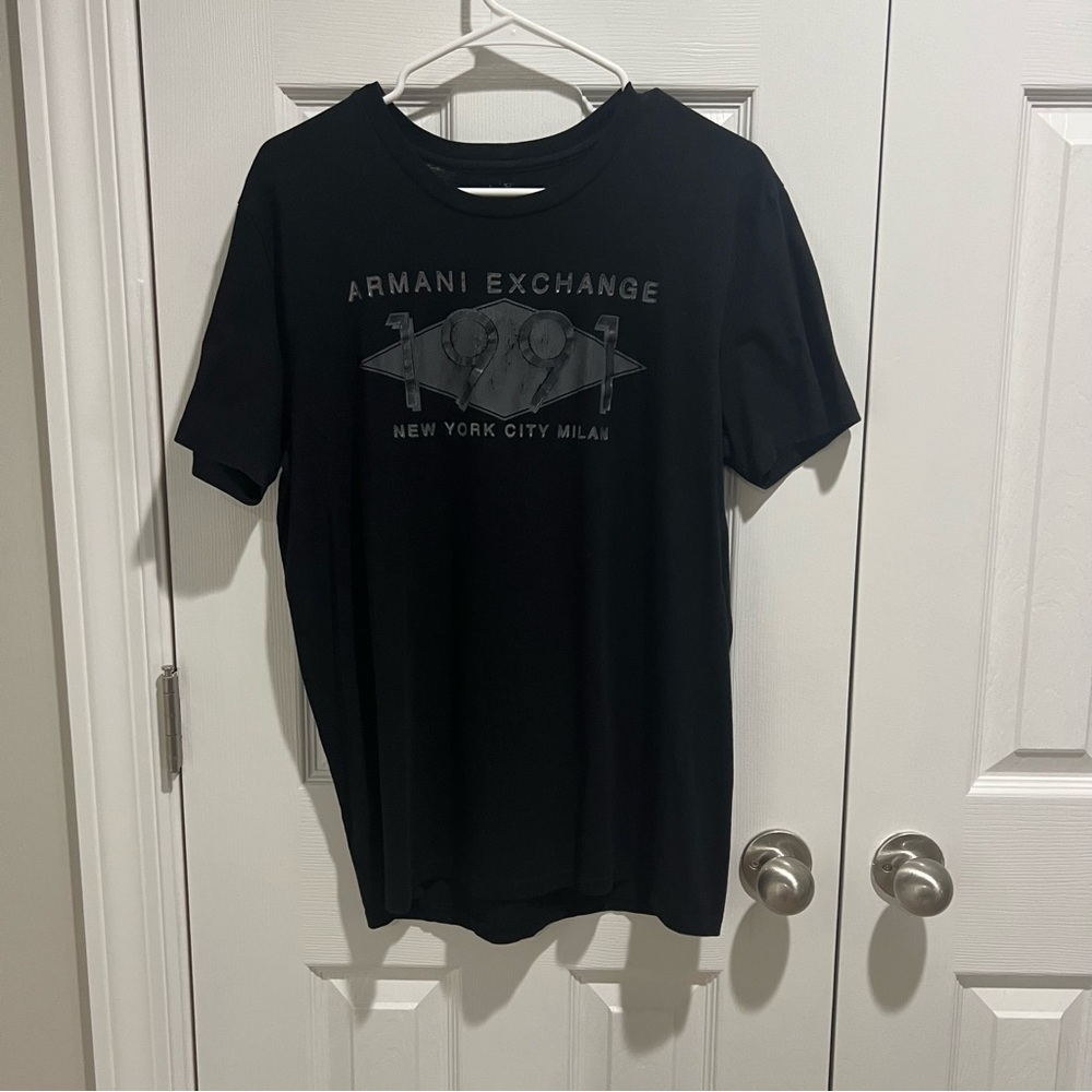 3-$30 Armani Exchange Black Graphic Tee
